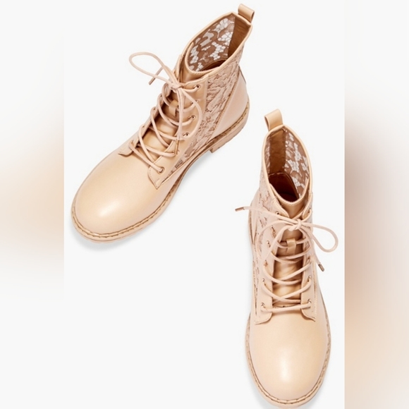 NWT Marina Lace Combat Boot Size 8 Justfab - Picture 2 of 9